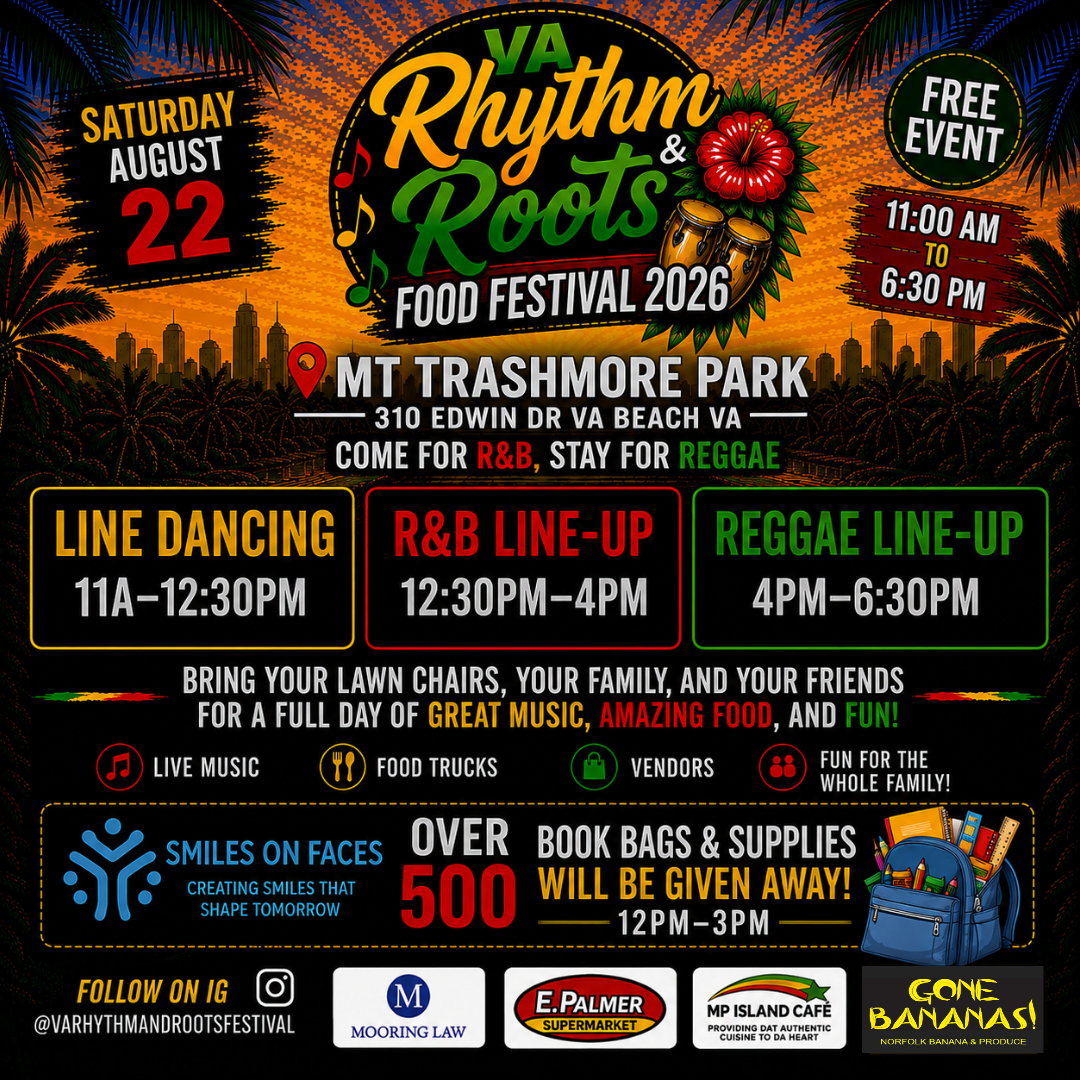 VA Rhythm & Roots Festival 2026 food festival flyer